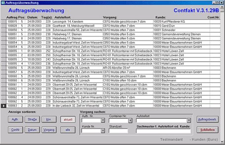 Contfakt® - Auftragsbearbeitung > Auftragsüberwachung