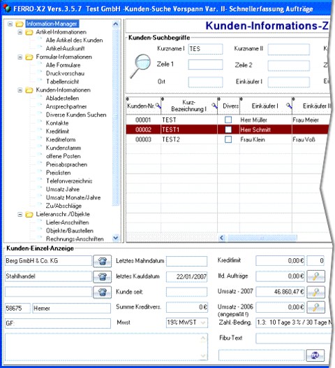 FERRO-X2 - Verkaufservice - Kundensuche